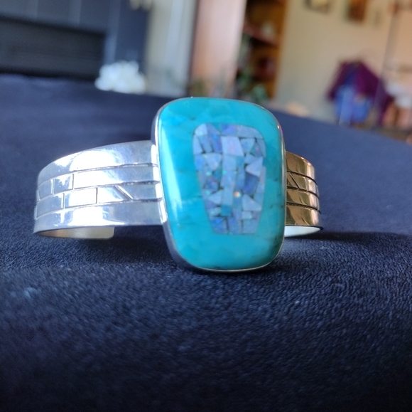 Jay King Sterling Silver Fire Opal and Turquoise DTR Bracelet - Picture 2 of 16